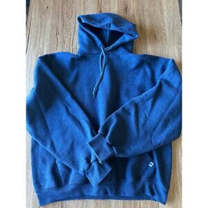 Russell Athletic Dusty Blue Gray Hoodie Sweatshirt Size Large